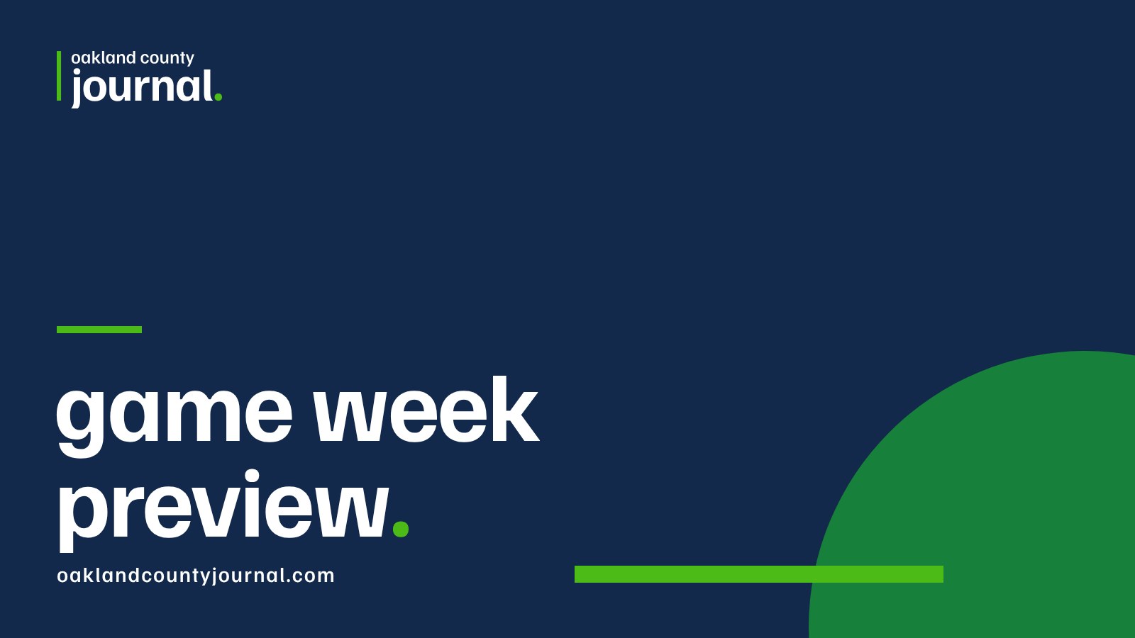Oakland County Journal Game Week Preview graphic
