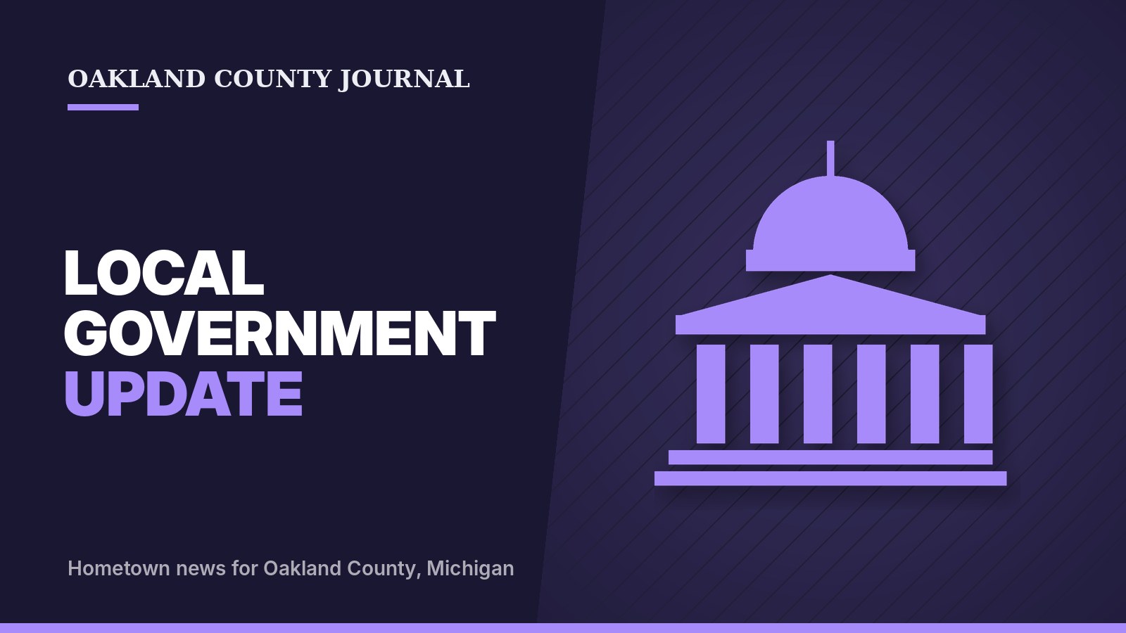 Oakland County Journal Local Government Update graphic